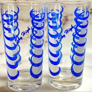 Vintage glassware sky high set of two excellent condition